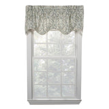 Ellis Curtain Blissfullness High Quality Room Darkening Solid Natural Color Lined Scallop Window Valance - 50x15", Spa