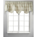 Ellis Curtain Light Blocking Cool Adjustable Bartlett Lined Scallop Window Valance - 70x17" Natural