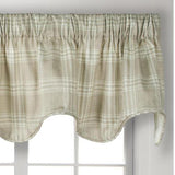 Ellis Curtain Light Blocking Cool Adjustable Bartlett Lined Scallop Window Valance - 70x17" Natural