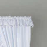 Ellis Curtain 2-Piece Ruffled Priscilla Window Curtain Panel Pair with ties - 80x72"