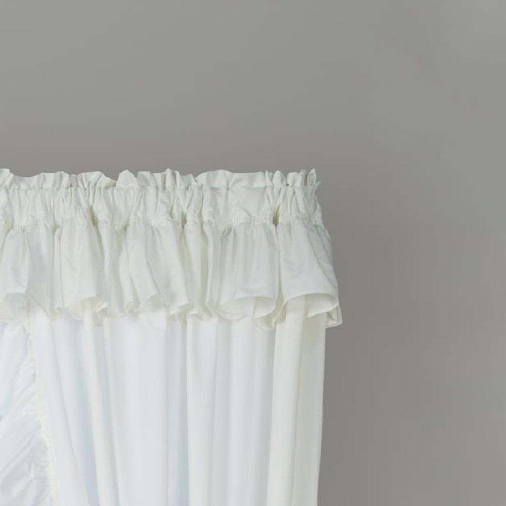 Ellis Curtain 2-Piece Ruffled Priscilla Window Curtain Panel Pair with ties - 80x72"