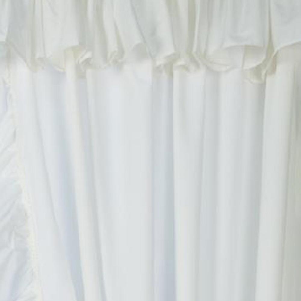 Ellis Curtain 2-Piece Ruffled Priscilla Window Curtain Panel Pair with ties - 80x72"