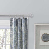 Ellis Curtain Lexington Leaf Pattern on Colored Ground Curtain Pair with Ties