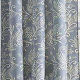 Ellis Curtain Lexington Leaf Pattern on Colored Ground Curtain Pair with Ties