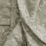 Ellis Curtain Lexington Leaf Pattern on Colored Ground Curtain Pair with Ties Sage