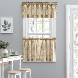 Ellis Curtain Lexington Leaf Pattern on Colored Ground Tailored Swags 58