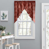 Ellis Curtain Lexington Leaf Pattern on Colored Ground Tailored Swags 56