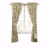 Ellis Curtain Regency 3" Rod Pocket Curtain Panel Pair with Tiebacks Grey