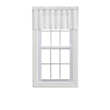 Ellis Curtain Cotton Voile 1.5" Rod Pocket Tailored Valance for Windows 86" x 15" White