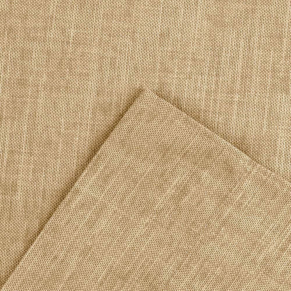 Ellis Curtain Lisa Solid Color Poly Cotton Duck Fabric Tailored Tier Butter
