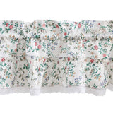 Ellis Country Floral Small Scale 1.5" Rod Pocket Floral Pattern with Ruffle Lace Edge Tier Multicolor