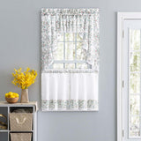 Ellis Country Floral Small Scale 1.5" Rod Pocket Floral Pattern with Ruffle Lace Edge Valance 52"x12" Multicolor