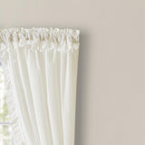 Classic Narrow Ruffle Rod Pocket Curtain Panels Natural by Ellis Home