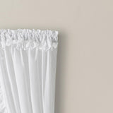 Classic Narrow Ruffle 2-Piece Rod Pocket Curtain Panel White by Ellis Home