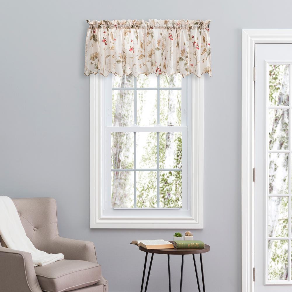 Ellis Curtain Sophia Rod Pocket Valance - 48x15", Multi