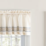 Ellis Curtain Richmark 1.5" Rod Pocket Tailored Valance for Windows 70" x 15" Natural