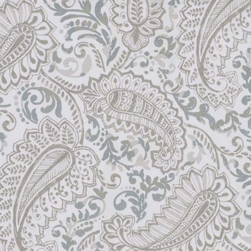 Ellis Shannon Printed Paisley Pattern on Cotton Fabric Scallop Valance Lined 3" Rod Pocket 50"x16" Natural
