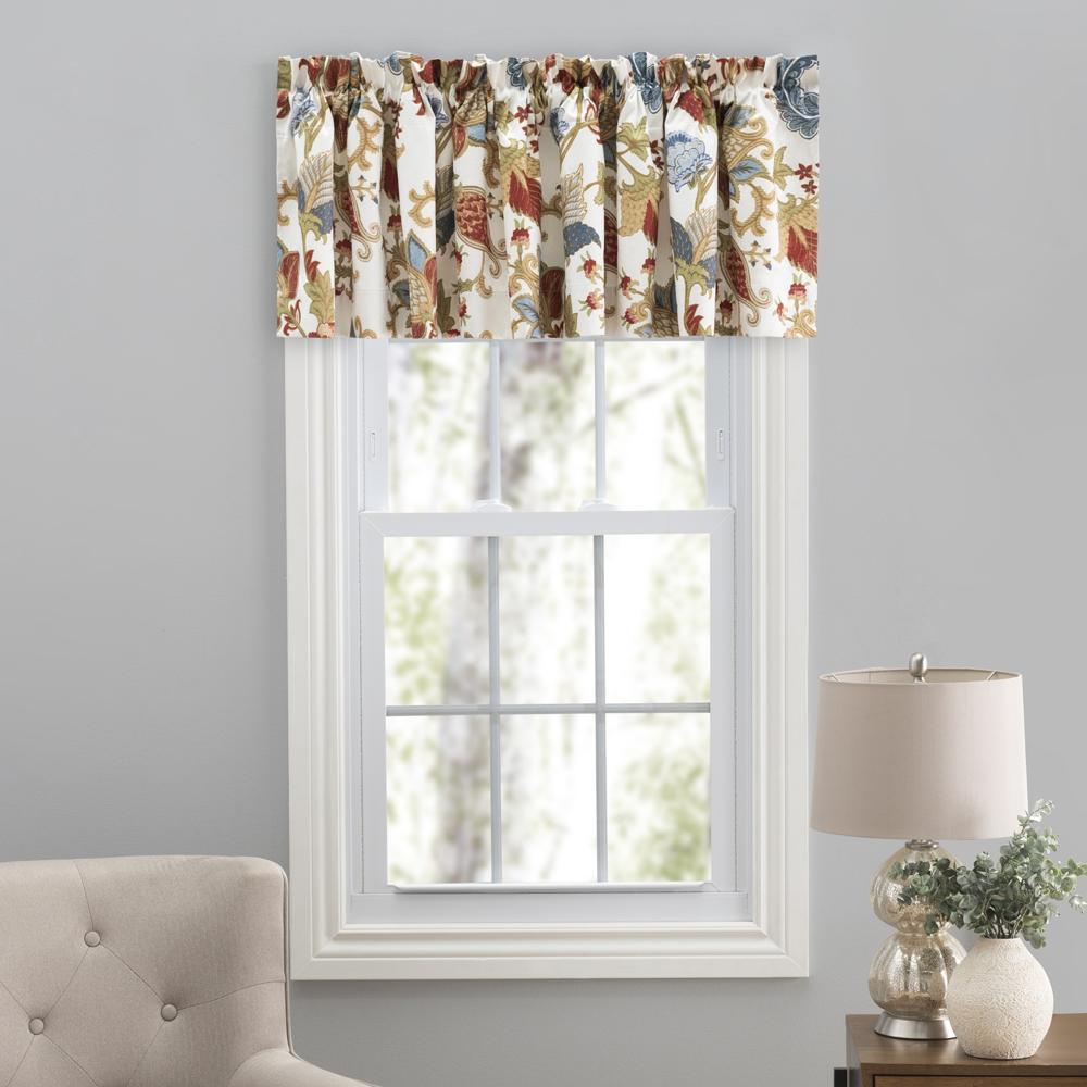 Ellis Cambridge Lined Jacquard Rod Pocket Window Valance 80W x 15L