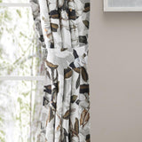 Ellis Curtain Magnolia Lined 3" Rod Pocket Curtain Panel Pair with Tiebacks White