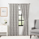 Ellis Curtain Sea Tumble Window Treatment 3" Rod Pocket 100% Cotton Curtain Panel Pairs Grey