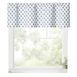 Ellis Curtain Manchester 3" Rod Pocket 100% Cotton Machine Wash and Dry Scallop Valance Lined 50" x 16" Blue