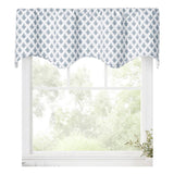 Ellis Curtain Manchester 3" Rod Pocket 100% Cotton Machine Wash and Dry Tailored Valance 50" x 16" Blue