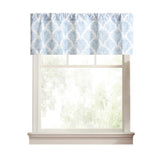 Ellis Curtain Palmetto 100% Cotton Tailored Rod Pocket Valance 50" x 16" Blue