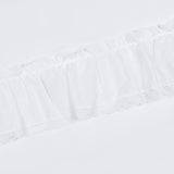 Ellis Curtain Madelyn Ruffled Victorian Priscillas 1.5" Rod Pocket Curtain Panel White