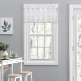 Ellis Curtain Madelyn Ruffled Victorian 1.5" Rod Pocket Valances for Windows 60" x 16" White