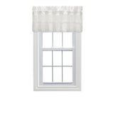 Ellis Curtain Madelyn Ruffled Victorian 1.5" Rod Pocket Valances for Windows 60" x 16" Natural