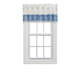 Ellis Curtain Madelyn Ruffled Victorian 1.5" Rod Pocket Valances for Windows 60" x 16" Slate