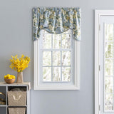 Ellis Hydrangea Classic Pattern Printed 3" Rod Pocket Window Tie Up Valance 60"x24" Blue
