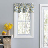 Ellis Hydrangea Classic Pattern Printed 3" Rod Pocket Window Scallop Valance Lined 70"x15" Blue