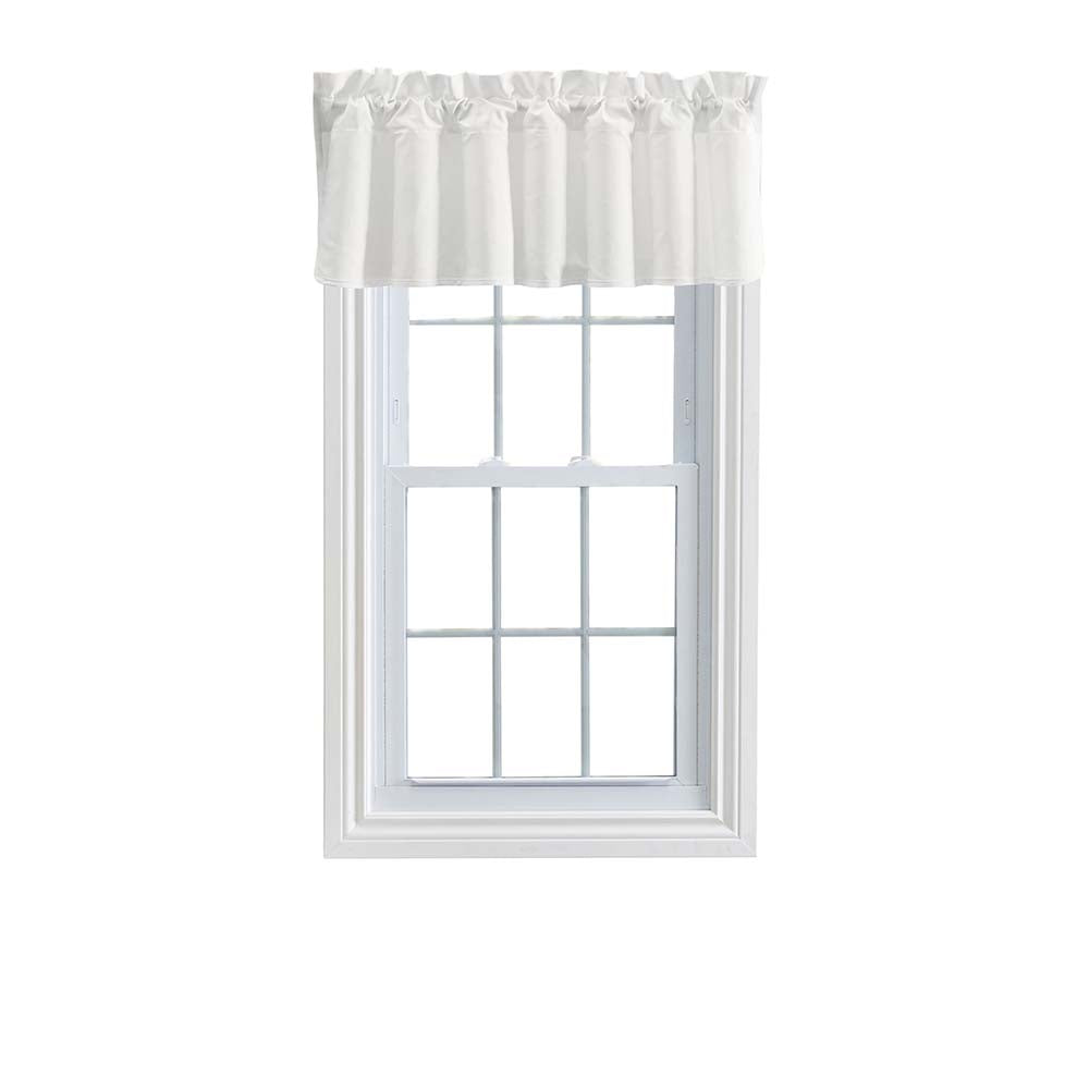 Ellis Stacey 3" Rod Pocket High Quality Fabric Solid Color Window Lined Filler Valance 42"x13" Ice Cream
