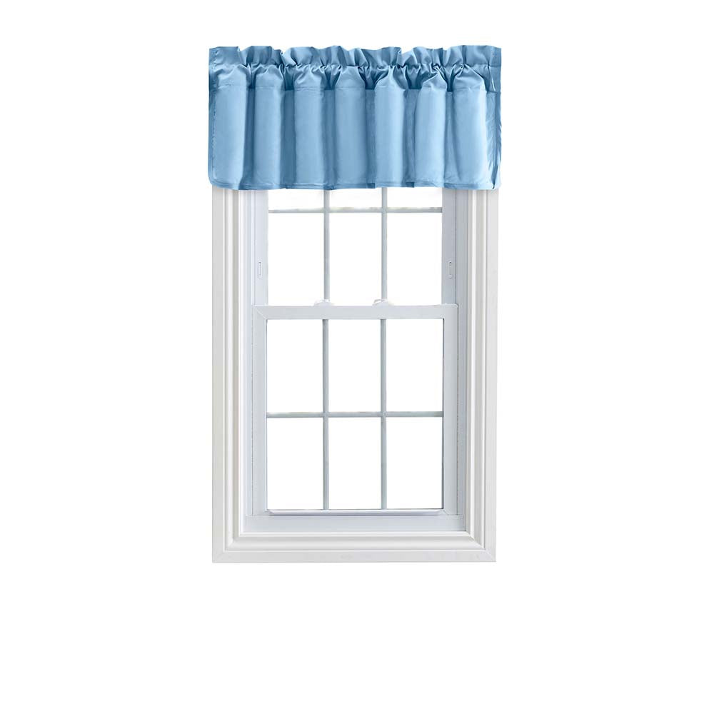 Ellis Stacey 3" Rod Pocket High Quality Fabric Solid Color Window Lined Filler Valance 42"x13" Slate
