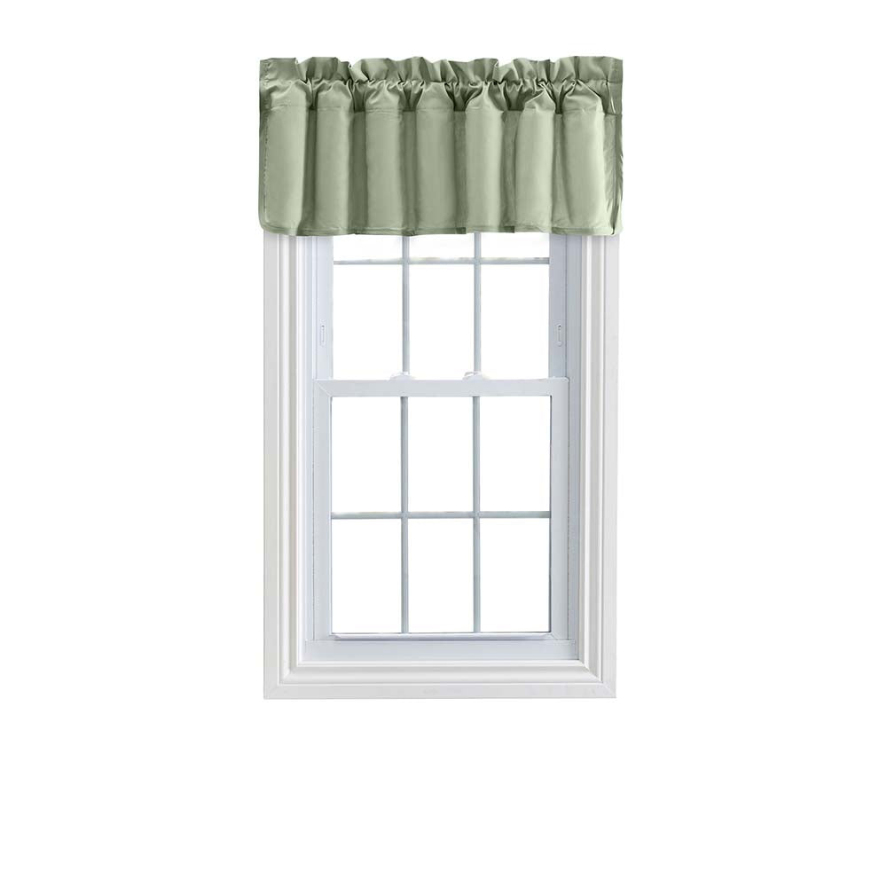 Ellis Stacey 3" Rod Pocket High Quality Fabric Solid Color Window Lined Filler Valance 42"x13" Sage