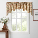 Ellis Curtain Regency Swag Shaped 3" Rod Pocket Valances for Windows 50" x 30" Antique