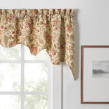 Ellis Curtain Regency Swag Shaped 3" Rod Pocket Valances for Windows 50" x 30" Antique