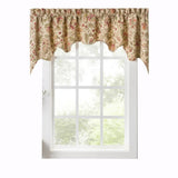 Ellis Curtain Regency Swag Shaped 3" Rod Pocket Valances for Windows 50" x 30" Antique