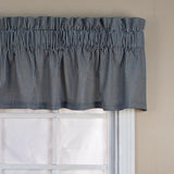 Ellis Curtain Logan Check High Quality Water Proof Room Darkening Blackout Tailored Window Valance - 70 x 12", Black