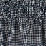 Ellis Curtain Logan Check High Quality Water Proof Room Darkening Blackout Tailored Window Valance - 70 x 12", Black