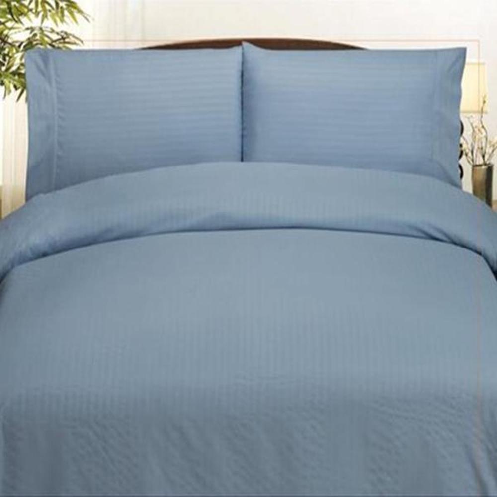 Plazatex Embossed Dobby Stripe 90GSM Microfiber Soft Comforter & Sheet Set 12 Colors