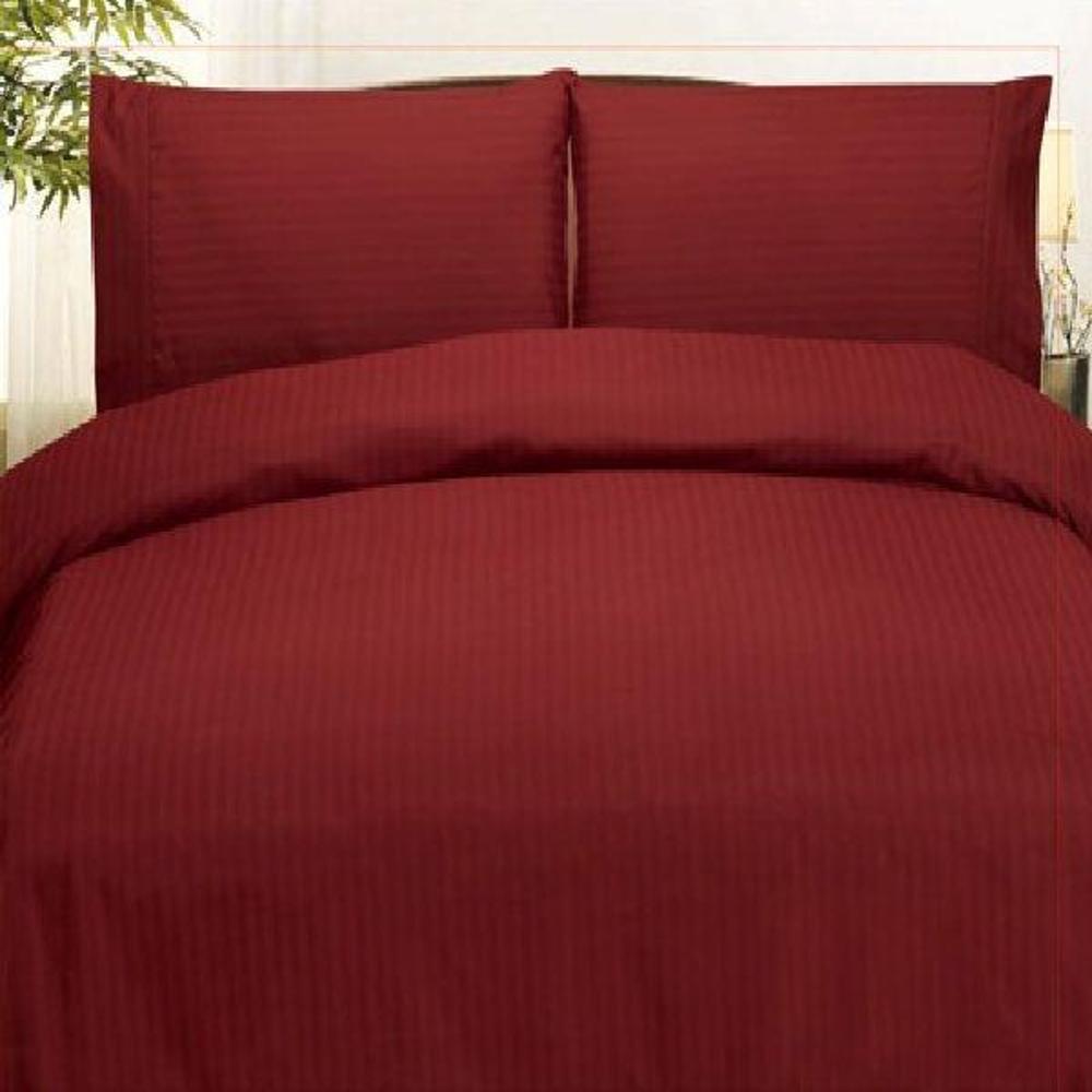 Plazatex Embossed Dobby Stripe 90GSM Microfiber Soft Comforter & Sheet Set 12 Colors