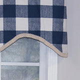 Buffalo Check Style All Season 3" Rod Pocket Valance 50" x 17" Navy by RLF Home