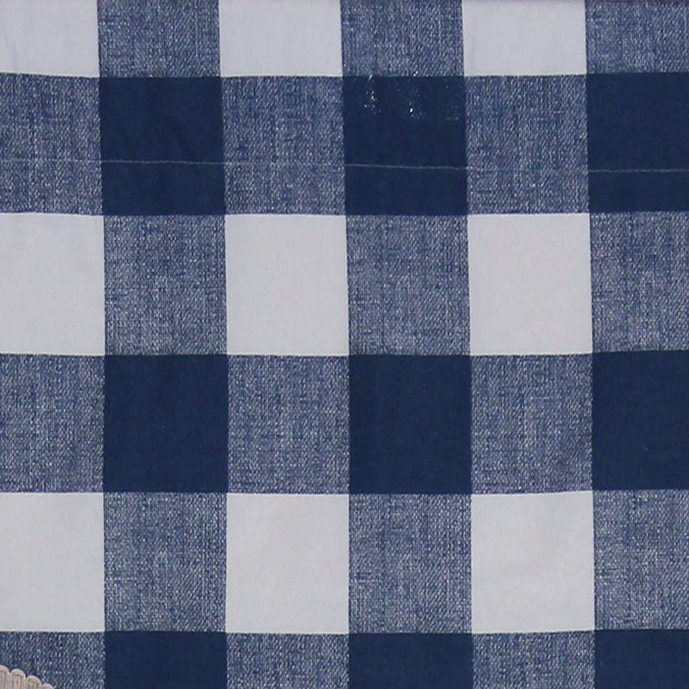 Buffalo Check Style All Season 3" Rod Pocket Valance 50" x 17" Navy by RLF Home