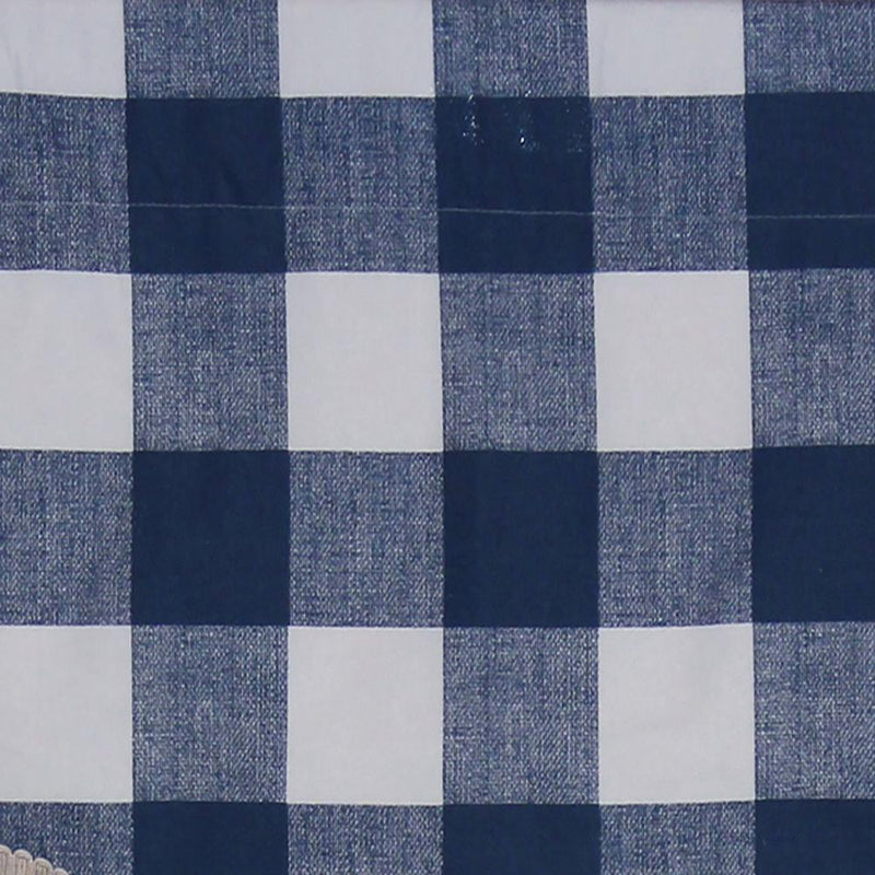 Buffalo Check Style All Season 3" Rod Pocket Valance 50" x 17" Navy by RLF Home