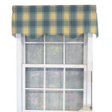 Syon Park Plaid Regal Style 3" Rod Pocket Valance 50" x 17" Multicolor by RLF Home