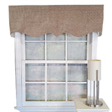 RLF HOME Ballard Chenille Fabric with Diamond Design Regal Stylish Truffle Window Valance 3