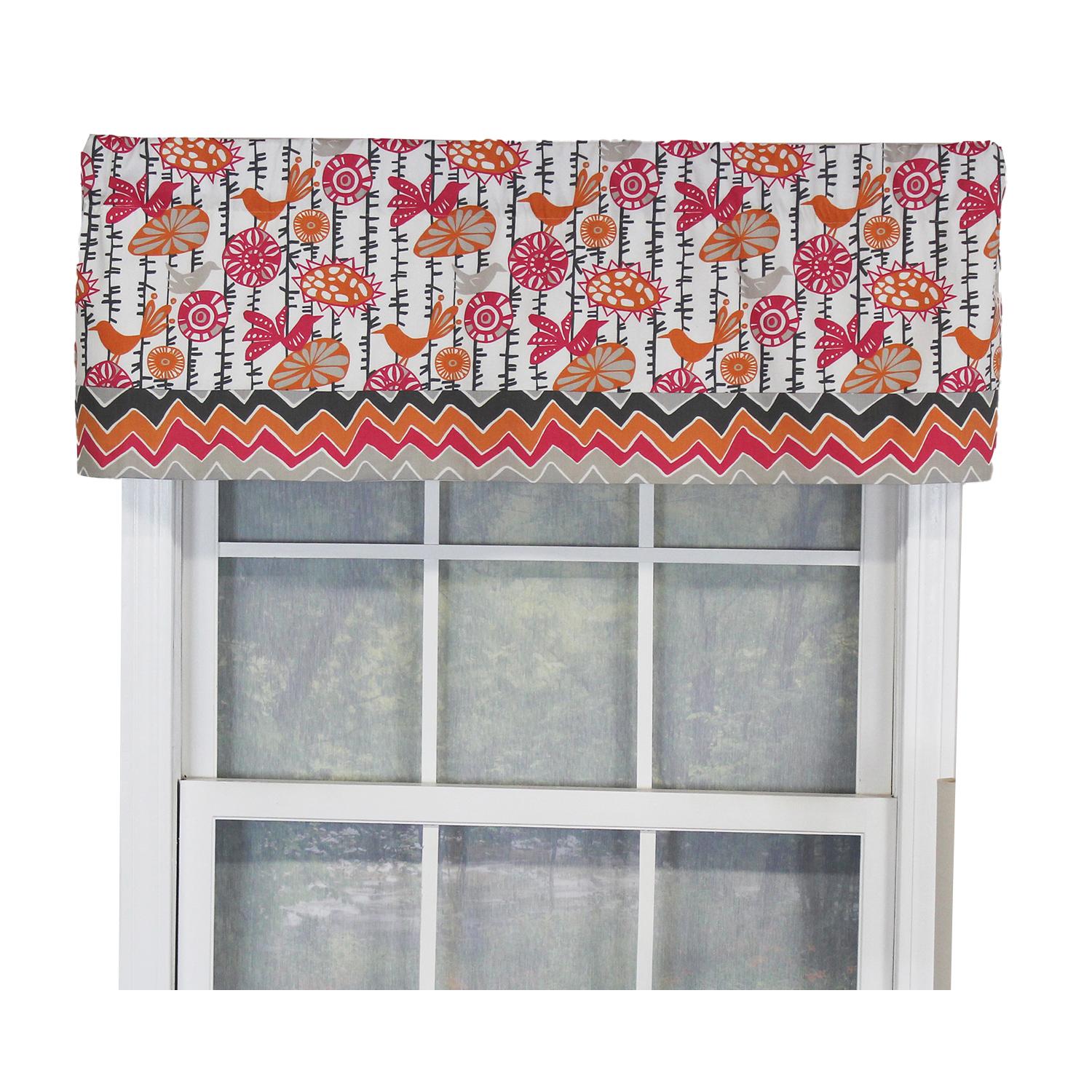 Merangerie Banded Style 3" Rod Pocket Valance 50" x 16" Sherbet by RLF Home