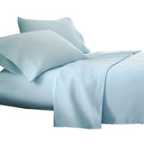 Plazatex Luxurious Ultra Soft 100% Cotton Moisture Wicking Solid Color Sheet Set Blue
